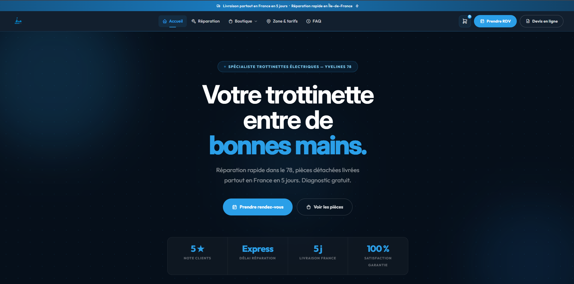 ScootiFix — Site internet